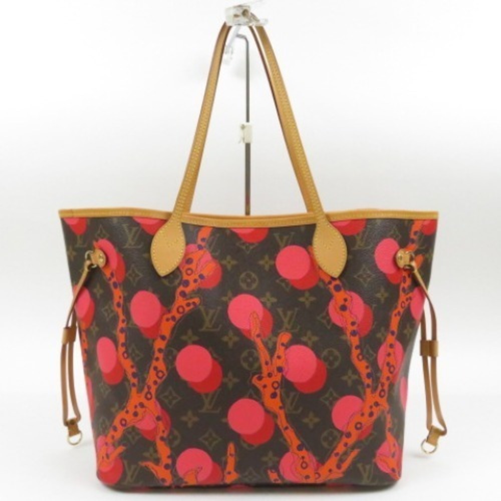 Louis Vuitton Leather Tote Nume Brown Ramage Bag Neverfull